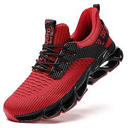 wanhee Running Shoes for Men Sneakers Red Size 12