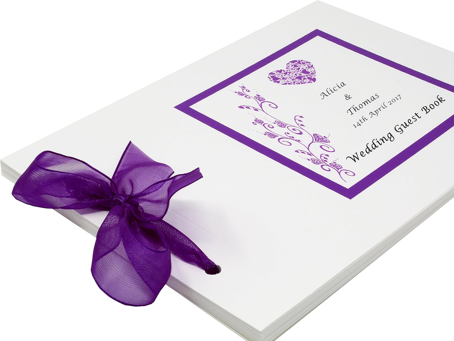 Personalised Handmade Wedding Guest book Amazon.co.uk Kitchen & Home