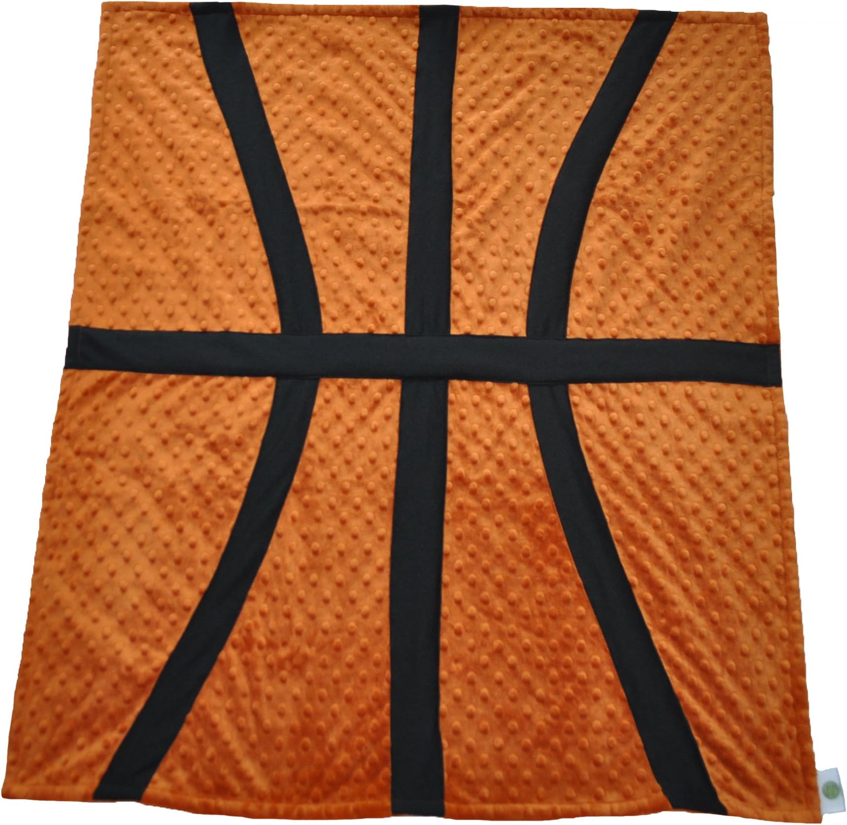 Cozy Wozy Basketball Themed Minky Baby Blanket, Rust Orange, 30" x 36"