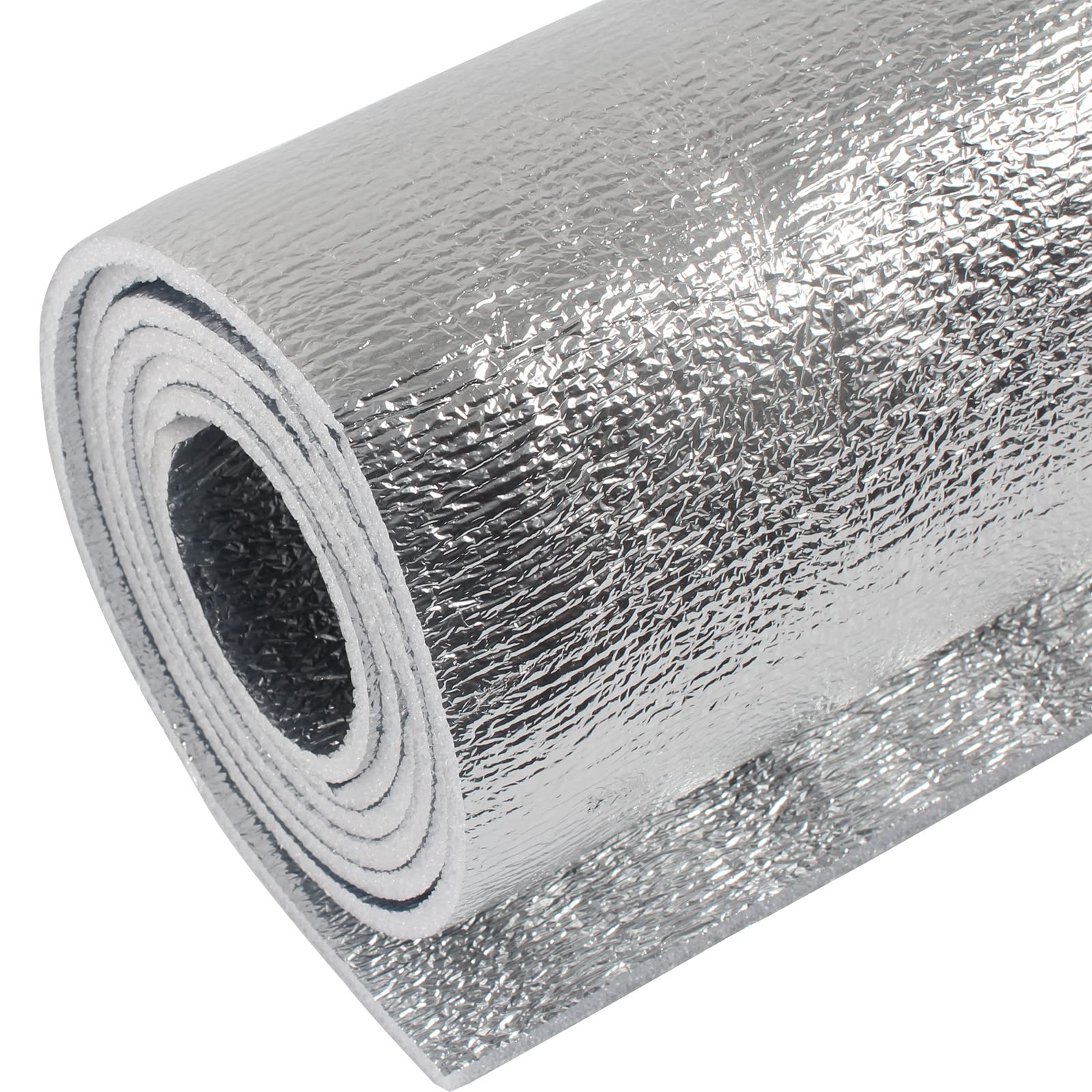 Photo 1 of Halero 5mm Reflective Insulation Foam Core Radiant Barrier 40“ × 80” Double Side Foil Cold and Heat Shield Thermal Insulation for Ceilings,Walls,Steel Buildings,Roofing ect