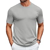 COOFANDY Mens Knit T-Shirts Casual Crewneck Short Sleeve Shirts Summer Tops Basic Pullover Tees
