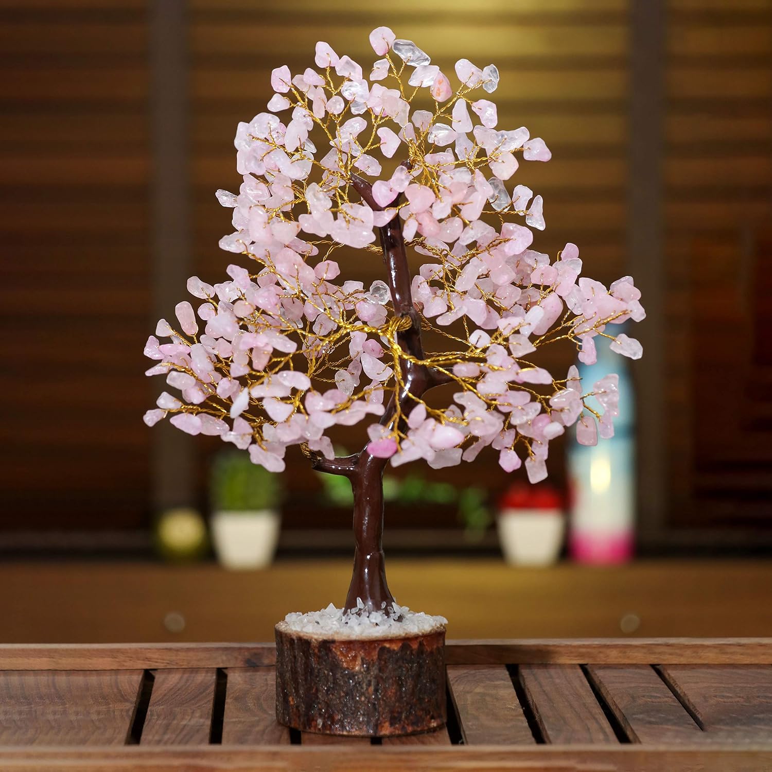 Rose Quartz Crystal Tree Cute Room Decor and Pink Home Decor Healing crystals Tree of Life Chakra Tree Birthday Gifts for Women Mum Her Sister House warming Gifts New Home Spiritual Presents Gift - Image 5
