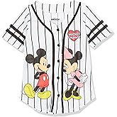 Disney Girls Disney's Girls Mickey & Minnie Mouse Baseball Jersey - Classic Mesh Button Down Shirt