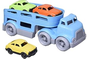 Green Toys Car Carrier, Blue CB - Pretend Play, Motor Skills, Kids Toy Vehicles. No BPA, phthalates, PVC. Dishwasher Safe, Recycled Plastic, Made in USA.