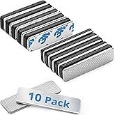 EcoEarth Adhesive Two-Piece Design Name Tag Magnets (10 Badge Holder Magnet, 1.75 x 0.5 inches), Name Tag Magnet Backs w/ 3 Extra-Strong Neodymium Magnets for ID Badge Holders