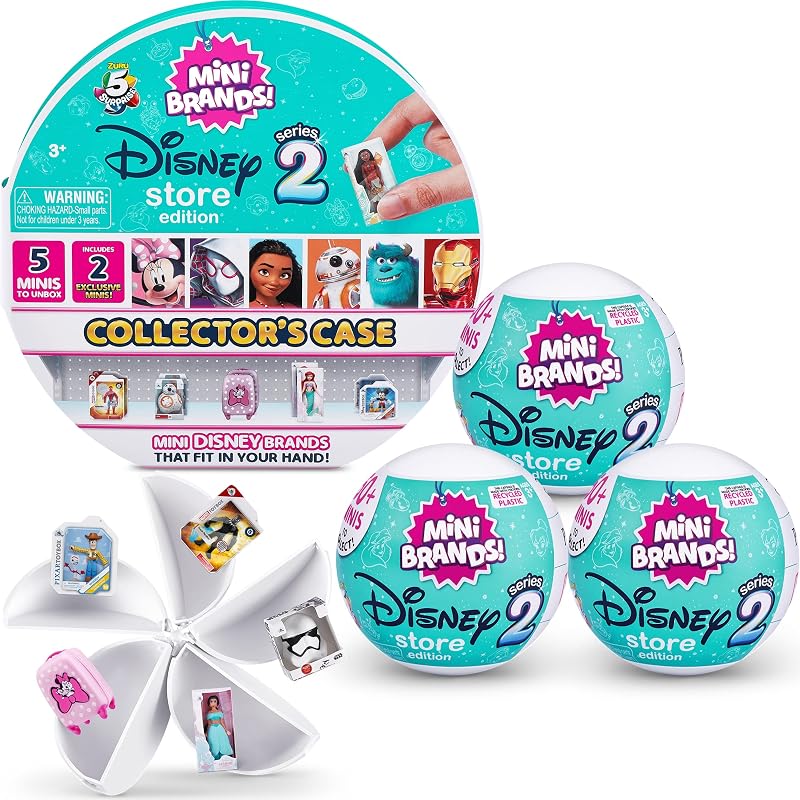 Mini Brands Disney Store Series 2 Mystery Capsule Starter Pack Collector's Case