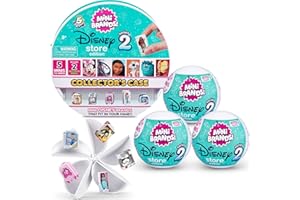 5 Surprise Disney Mini Brands Series 2 Collector's Kit by ZURU (3 Capsules + 1 Collector's Case) Amazon Exclusive Mystery Capsule Real Miniature Brands Collectibles