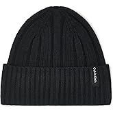 Calvin Klein Womens Variagated Rib Beanie with Velboa Fleece Lining