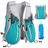 NONSAR Running Vest for Men Women, Running Vest Backpack, Lightweight Pack with 500ml Soft Flask, Adjustable Chest Straps and Reflective Running Hydration Vest for Running Hiking Cycling Camping