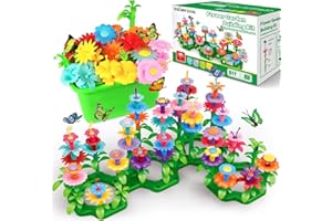 SpringFlower Toys for Girls 3 4 5 6 7 Years Old, Flower Garden Building Kit with Storage case,Educational STEM Toy and Preschool Garden Play Set for Toddlers, for Kids,148pcs