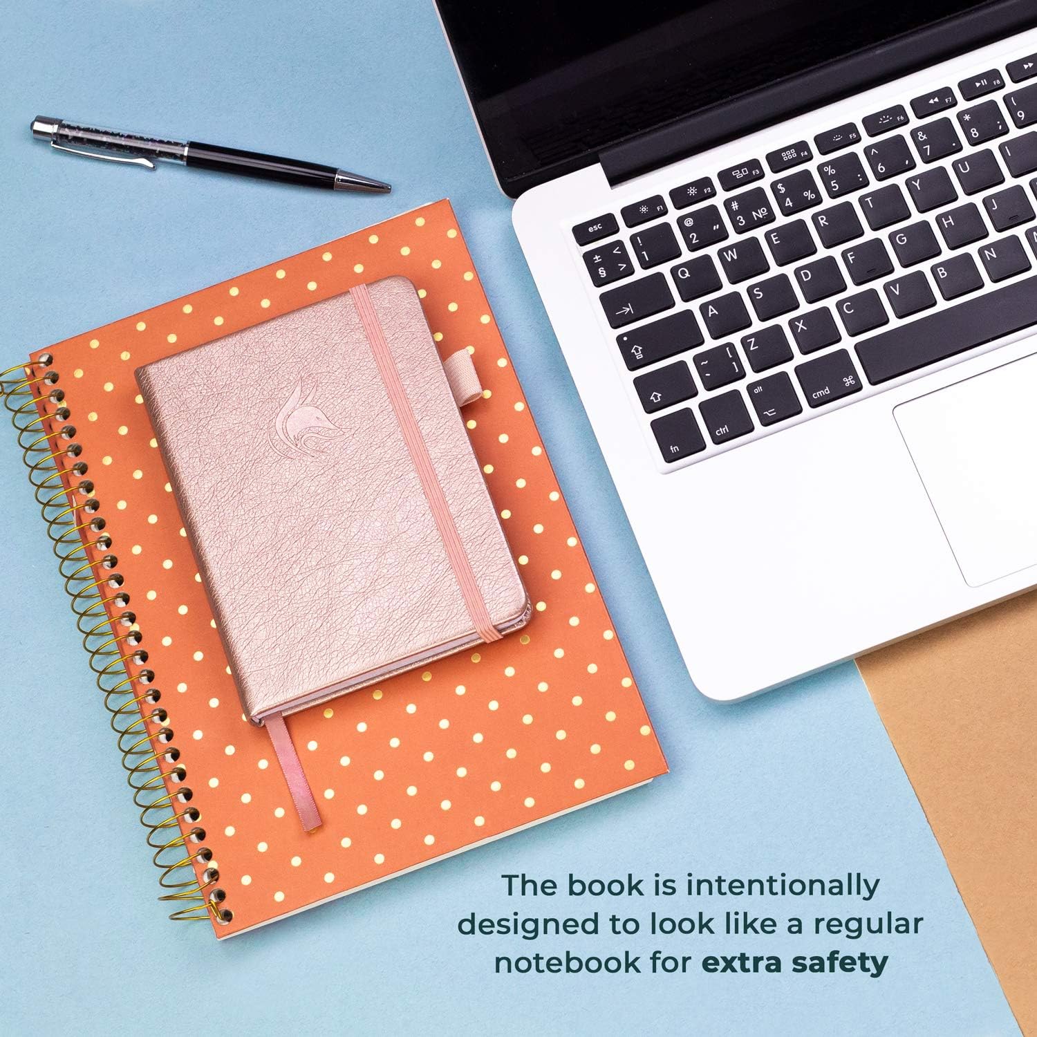 Clever Fox Password Book with tabs. Internet Address and Password Organizer Logbook with alphabetical tabs. Small Pocket Size Password Keeper Journal Notebook for Computer & Website Logins (Rose Gold) : Office Products
