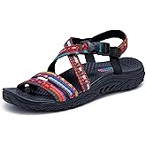 Skechers Women's Reggae-Sew Me-Boho Woven Strappy Slingback Sandal