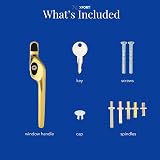 XFORT Cranked Locking Window Handle Polished Brass Right Hand UPVC Replacement view 5