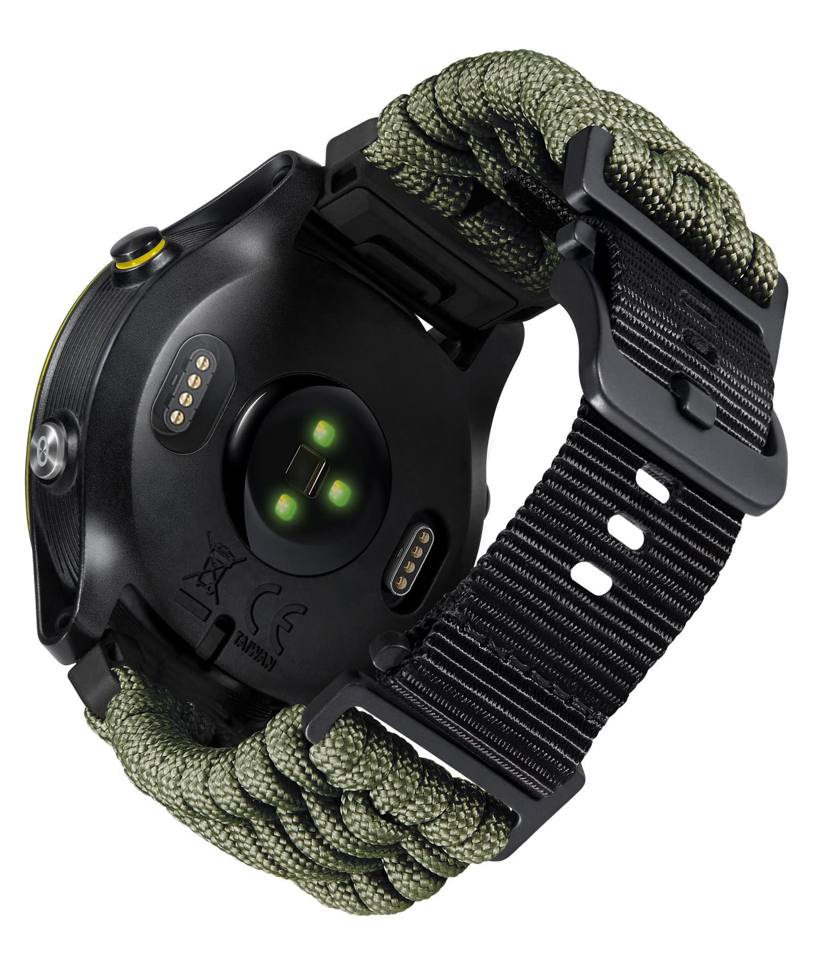 BINLUN Compatible With Garmin Watch Strap 20mm 22mm 26mm, Heavy-Duty Braided 550 Paracord Nylon Sport Replacement Bands Design for Quickfit Fenix/Fit for Forerunner/for Instinct/for Quatix/for MARQ