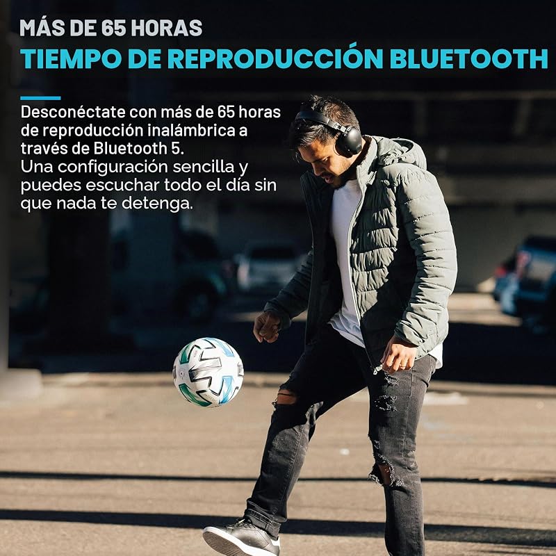 Auscultadores Bluetooth Over-Ear Studio Pro+ - 65h, Pretos