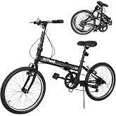 Betterland 20 inch Folding Bike, Foldable Bicycle for Adults with 7 Speed Derailleur, Lightweight Collapsible Bicycle for City Commuting, Fold Up Bike Men Women Teenagers