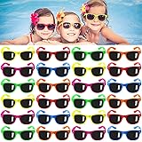 Kids Sunglasses Party Favors, 24Pack Neon Sunglasses for Kids,Boys and Girls, Great Gift for Birthday Party Supplies, Beach,