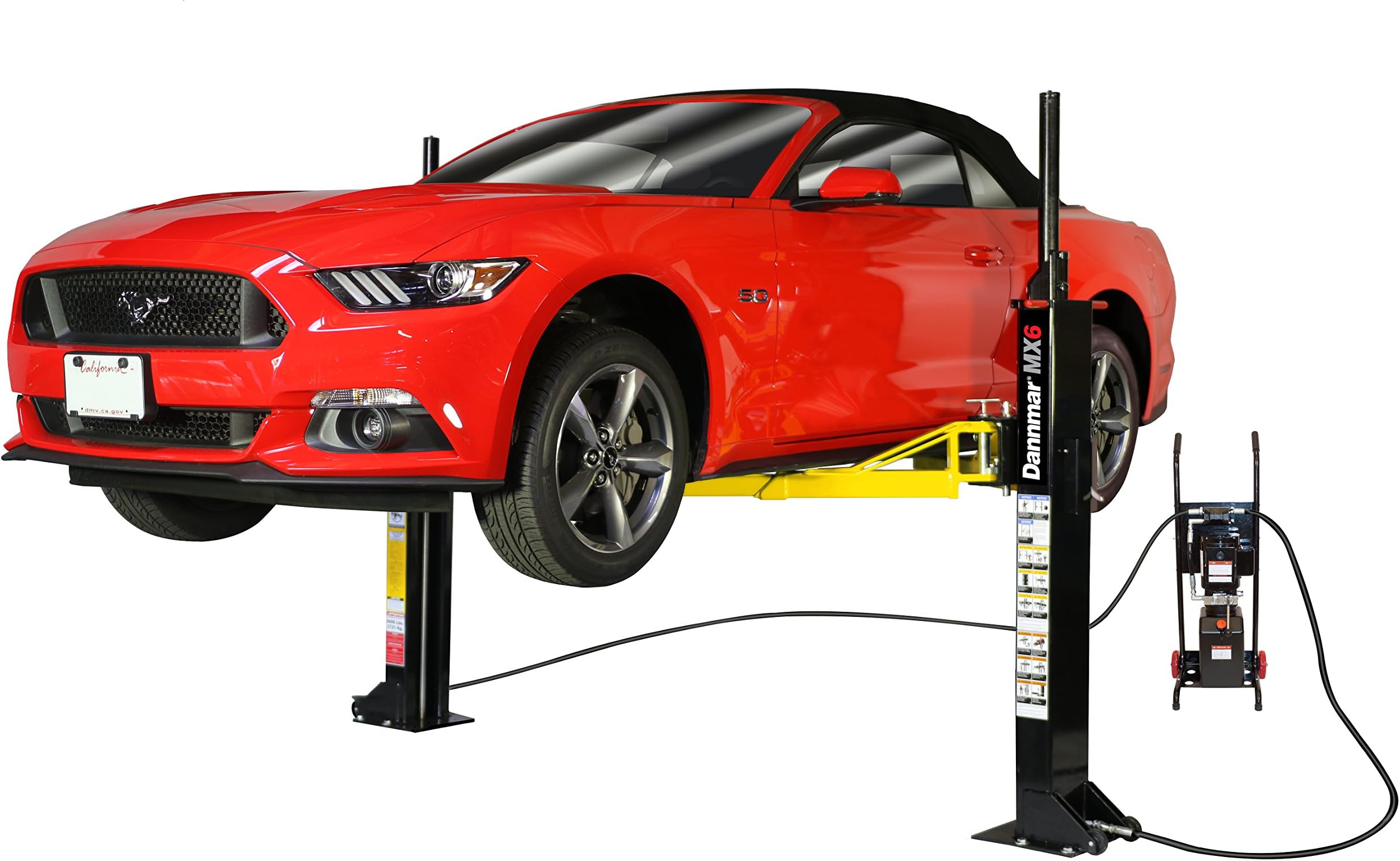 Dannmar 2-Post Portable Car Lift Low Ceiling - 6000Lb. Capacity, Model Number M-6