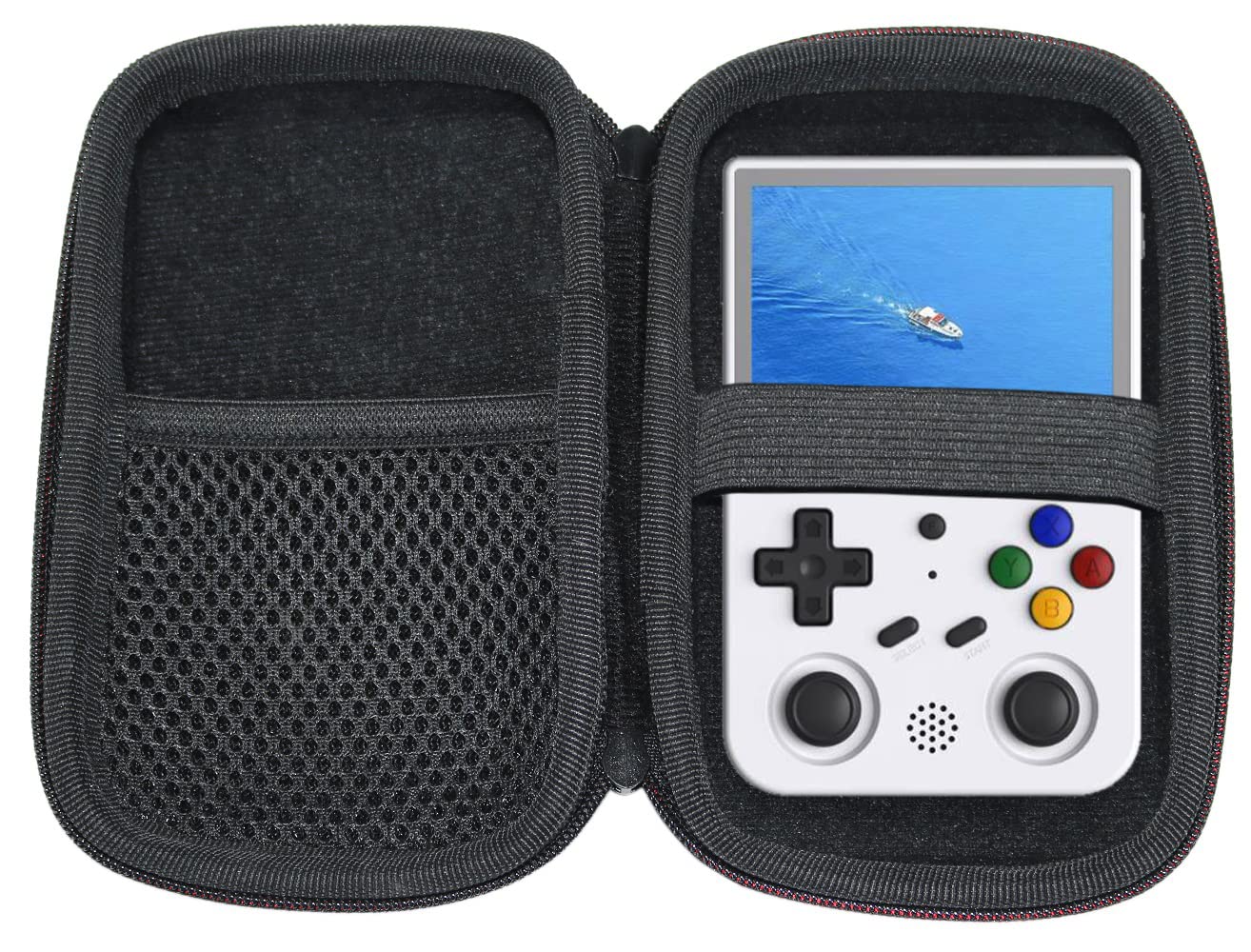 Suw Soft Travel Carrying Case Portable Game Console Storage for RG353V Retro Handheld Game with Dual OS Android 11 and Linux (Only Case)