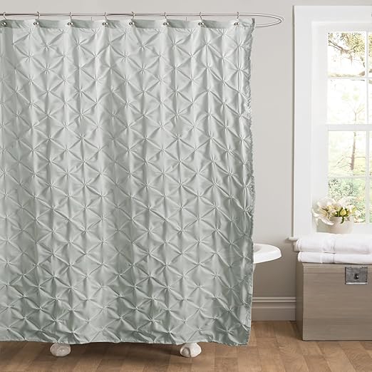 Amazon Com Lush Decor Lake Como Shower Curtain Blue Home Kitchen