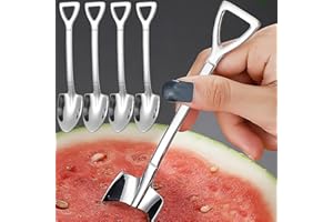 5 Pcs Small Dessert Spoons, Stainless Steel Shovel Shape Coffee Ice Cream Spoons, Creative Tableware Tea Sugar Stirring Spoon