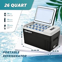 EUHOMY 12 Volt Refrigerator, 26QT(25L) Compressor