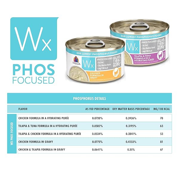 WERUVA WX PHOS FOCUSED NATURAL WET CAT FOOD, OUR LOWEST PHOSPHORUS FORMULAS