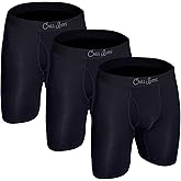 Chill Boys Viscose from Bamboo Boxer Briefs - Soft Breathable Men's Underwear. Cool Comfortable Boxers - 3 Pack