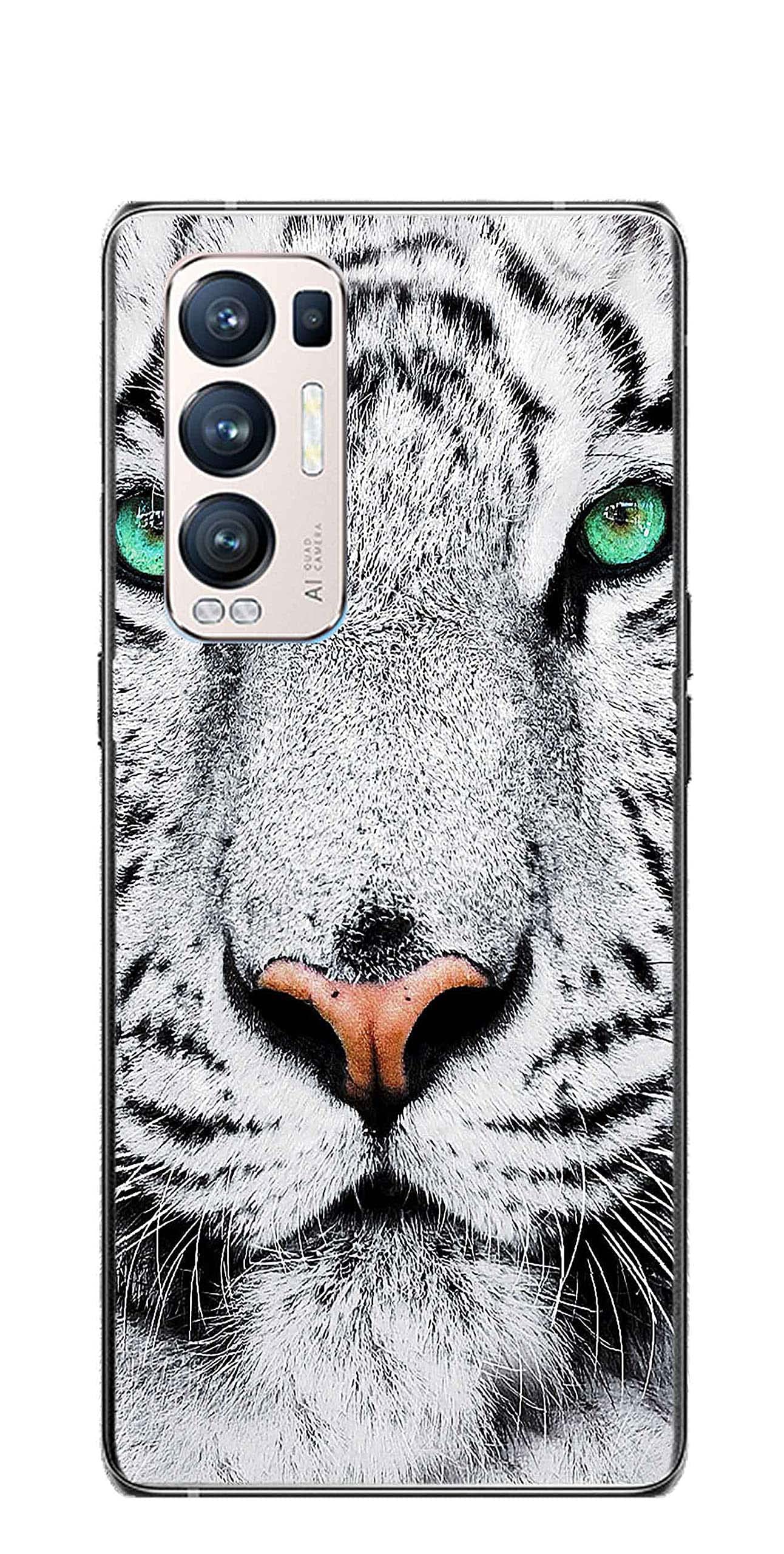 Cover for Oppo Find X3 Neo Design White Tiger