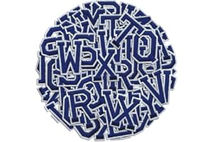 Letter Iron On Patches, A-Z Alphabet Embroidery Applique Patch, DIY Decorative Heat Press Name Patches for Clothing Jeans Jac