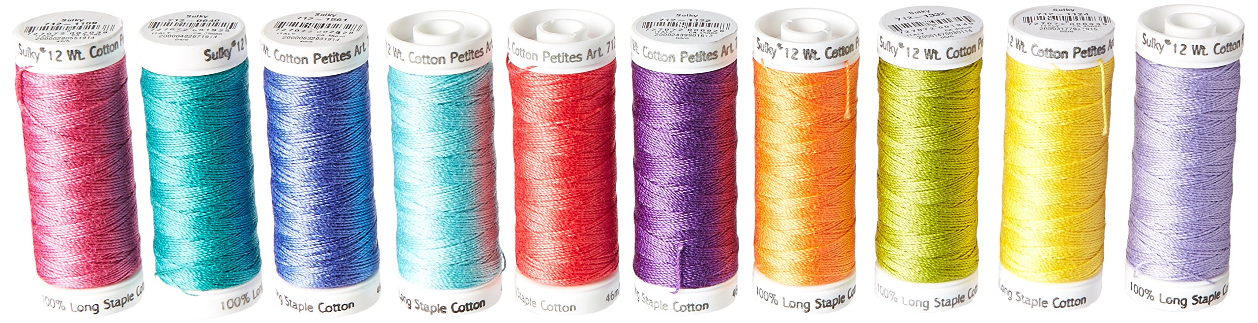 Sulky CrossroaDS Cotton Petites 12 Weight summer Collection, Acrylic, Multicolour
