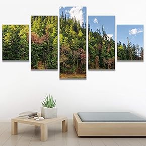 SIGNWIN 5 Panel Canvas Wall Art Modern Art...