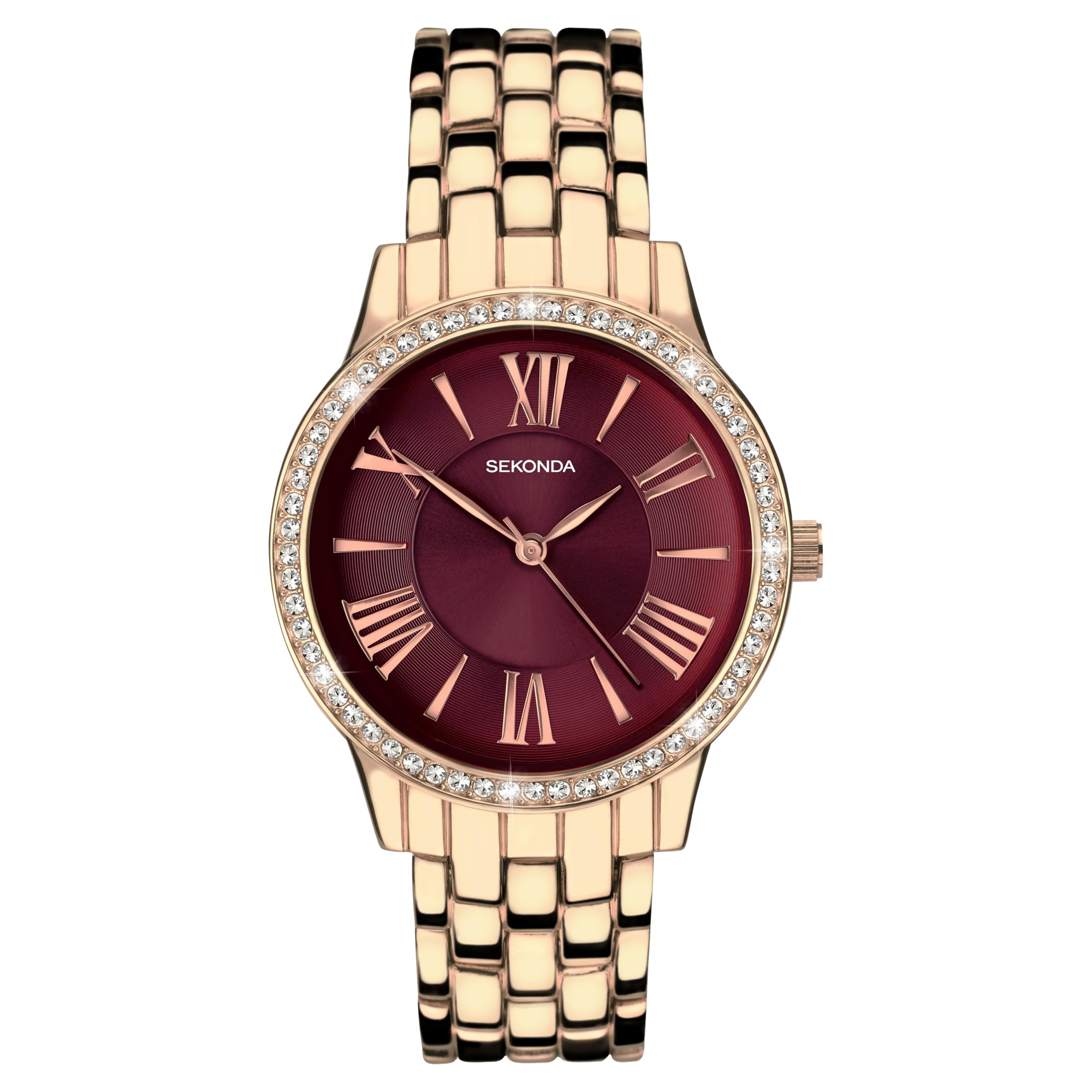 Sekonda Charlotte Ladies 33mm Quartz Watch in Ruby with Analogue Display, and Rose Gold Alloy Bracelet 40290 — image 1