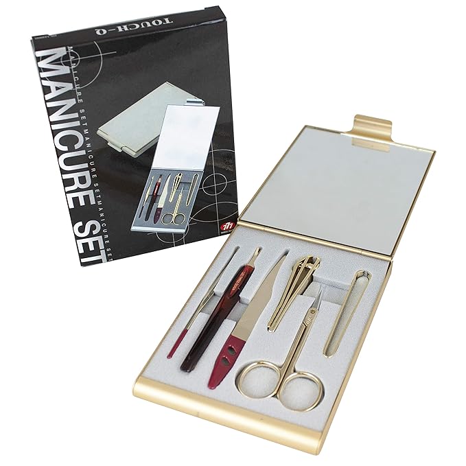 three seven manicure set gold