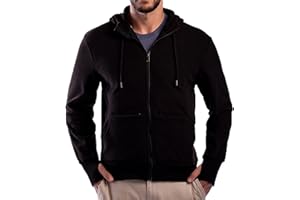 SCOTTeVEST Microfleece Hoodie for Men - 21 Hidden Pockets - Warm Fleece Zip Up Sweatshirt for Travel & More