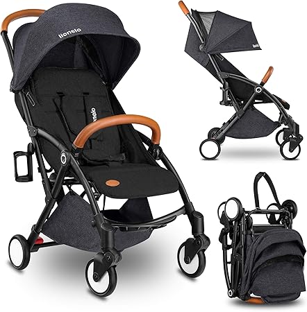 Lionelo Julie Wandelwagen 48 5 X 84 X 101 Cm Voor Kinderen Tot 15kg 0 36m Verstelbare Rugleuning En Voetsteun 5 Punts Gordels Gemakkelijk Opvouwbaar Zwart Amazon Nl
