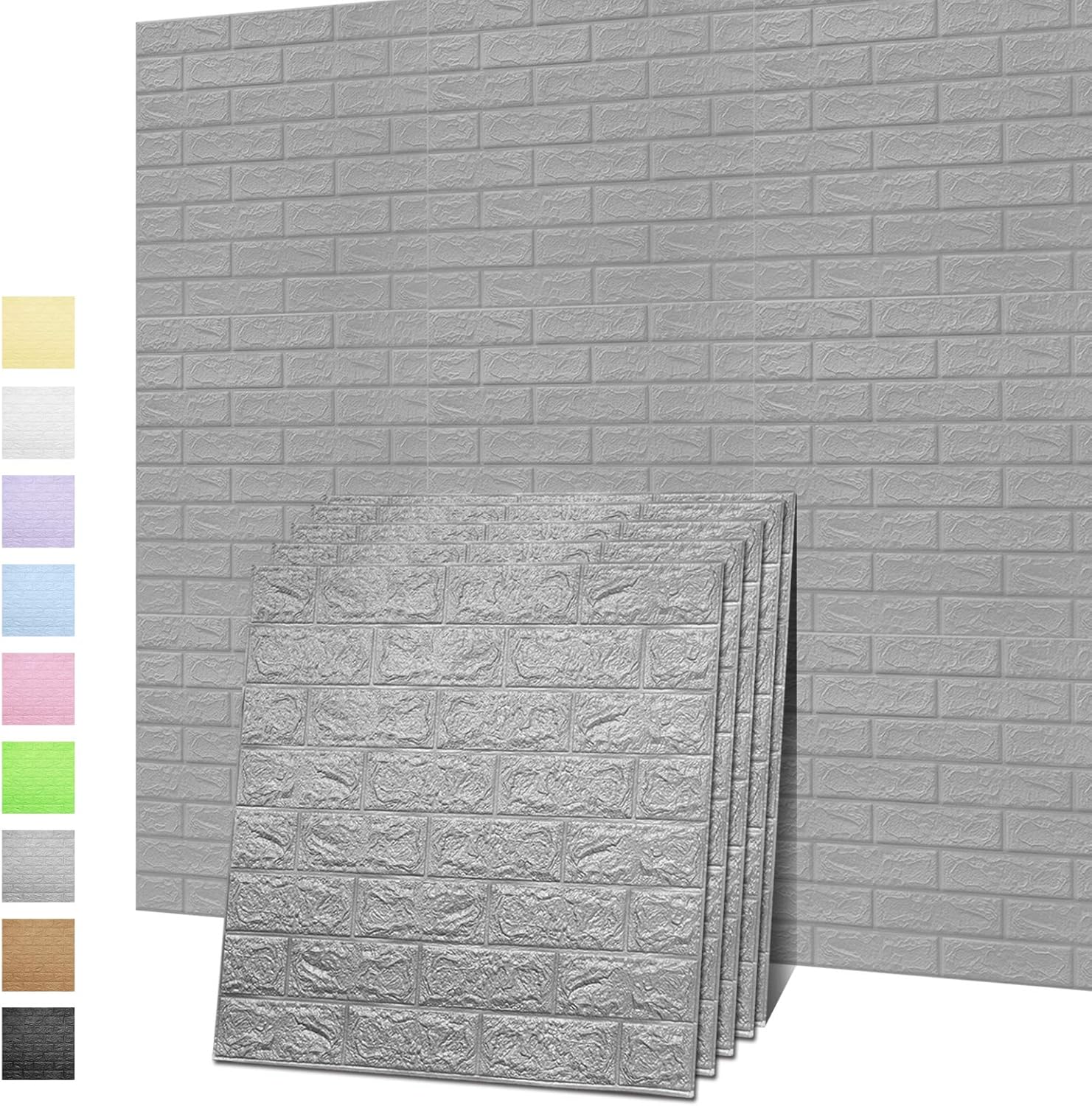 Sodeno 3D Wall Panels, 10 Pack 3D Brick SelfAdhesive
