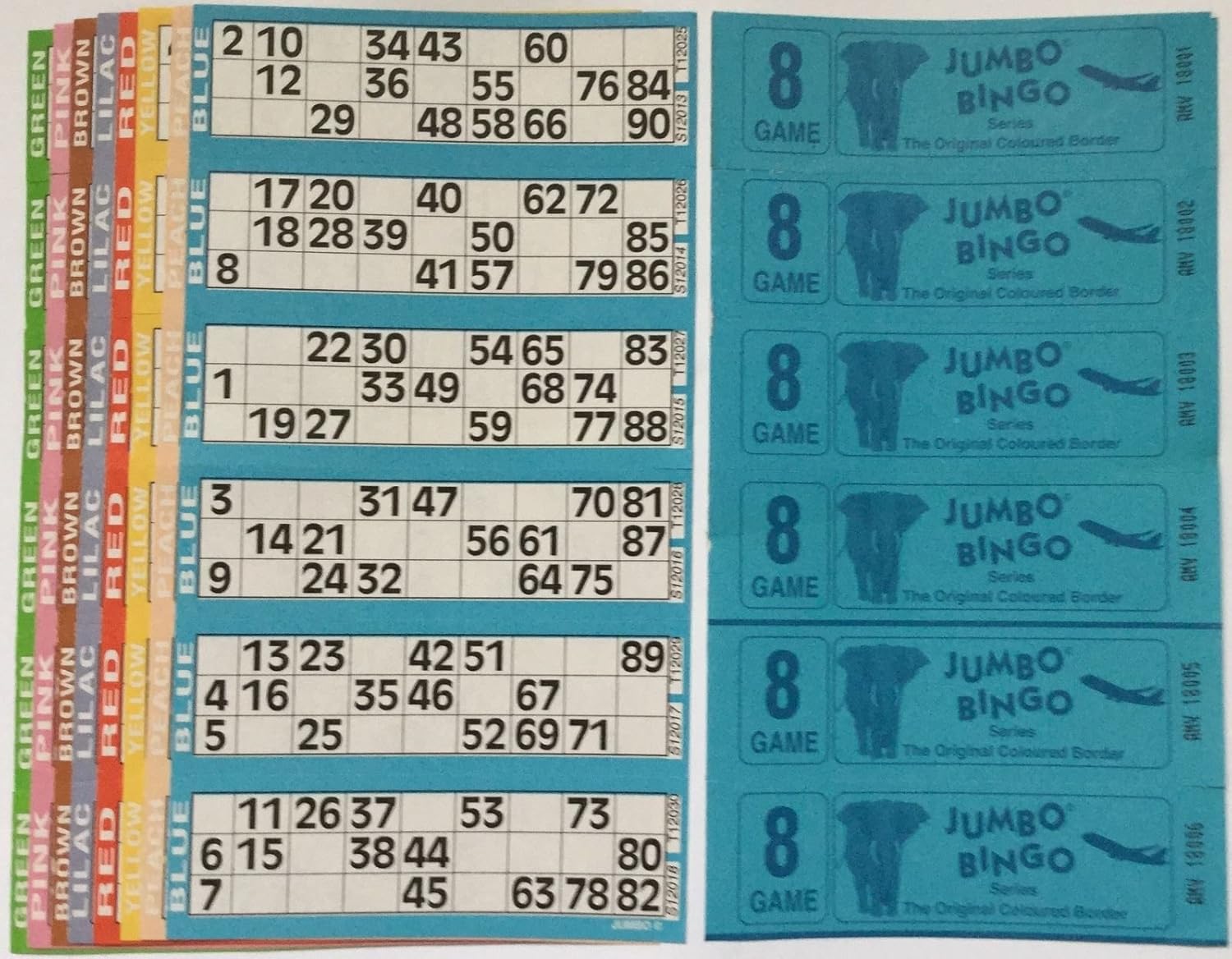 3000 8 PAGE GAMES JUMBO BINGO TICKETS 6 TO VIEW JUMBO BINGO BOOKS