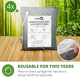 Homiu Bamboo Charcoal Air Purifying Bags 4 Pack 200g Natural Odour Eliminator view 7