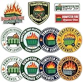 12Pcs-3in Dumpster Fire Response Team Sticker Funny Meme This is Fine Dumpster Fire Sticker Gift Dumpster Fire Response Team Stickers Dumpster Fire Decal for Laptop Bottle Car Hard Hat 3" Pack 12