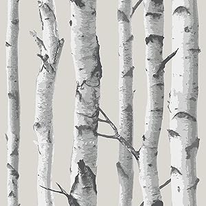 NuWallpaper NU1650 Birch Tree Peel and Stick Wallpaper
