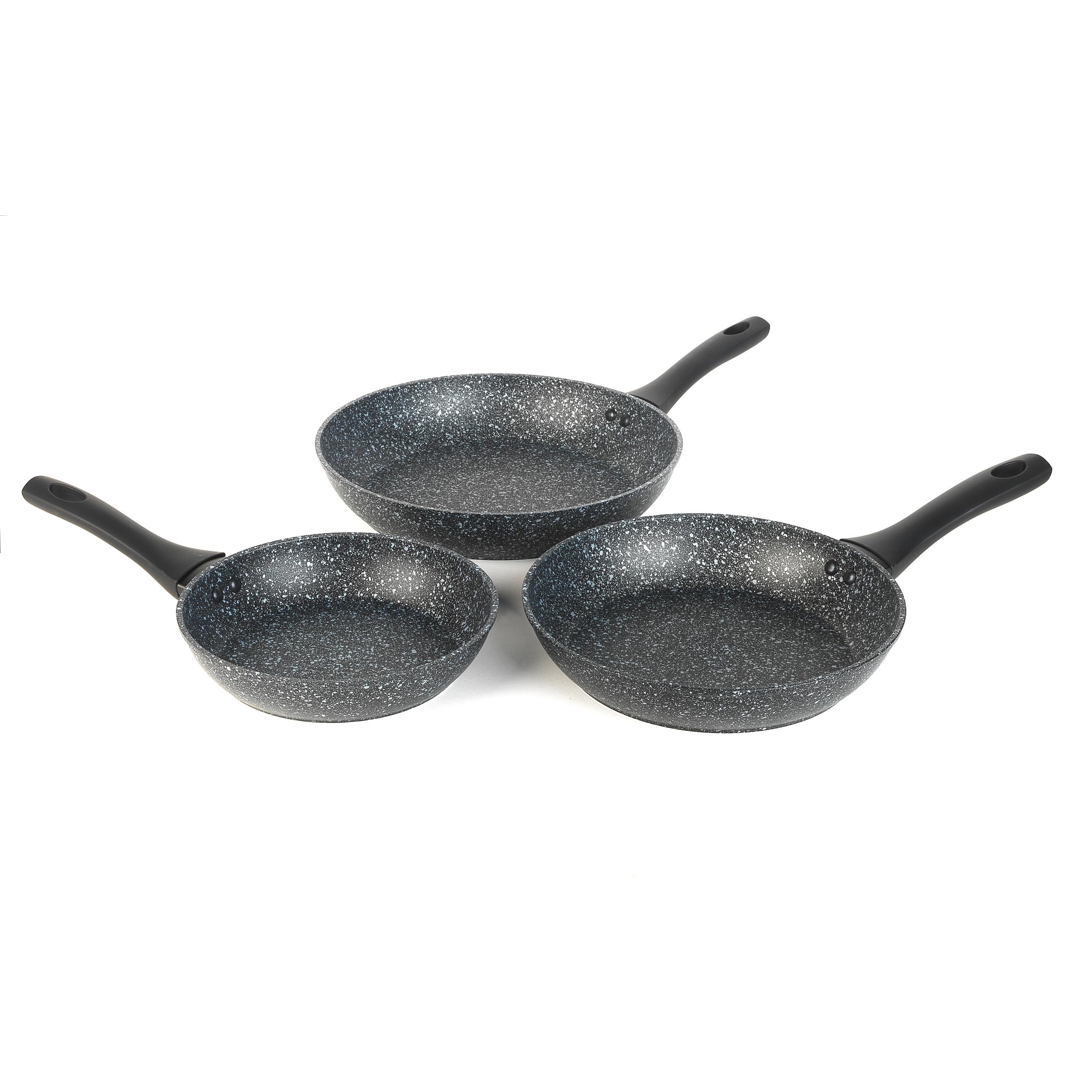Salter BW06235S Megastone Frying Pan Set โ 3 Piece, 20/24/28cm, 10 x Tougher Non-Stick, Aluminium Cookware Set, Induction Pans, Dishwasher & Metal Utensil Safe, Stay Cool Handles, Egg/Pancake Pans โ image 1