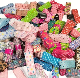 Schrägband 5er Set bunt gemischt Baumwolle