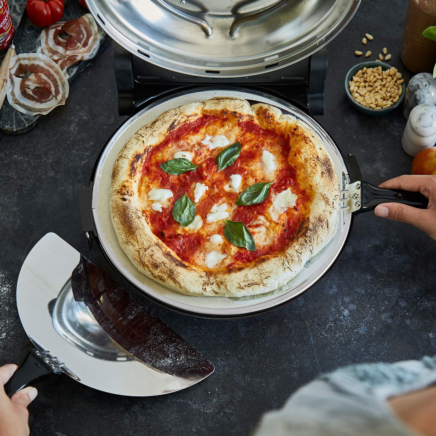 Forno per Pizza Peppo Pizza Maker Elettrico a 350 °C con Timer e Spia di  Cottura incluse 2 Spatole grandi per Pizza nero Fornetti elettrici per pizza  Casa e cucina berjaya.edu.my