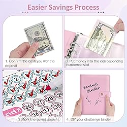 2PCS 100 Envelopes Money Saving Challenge, Savings
