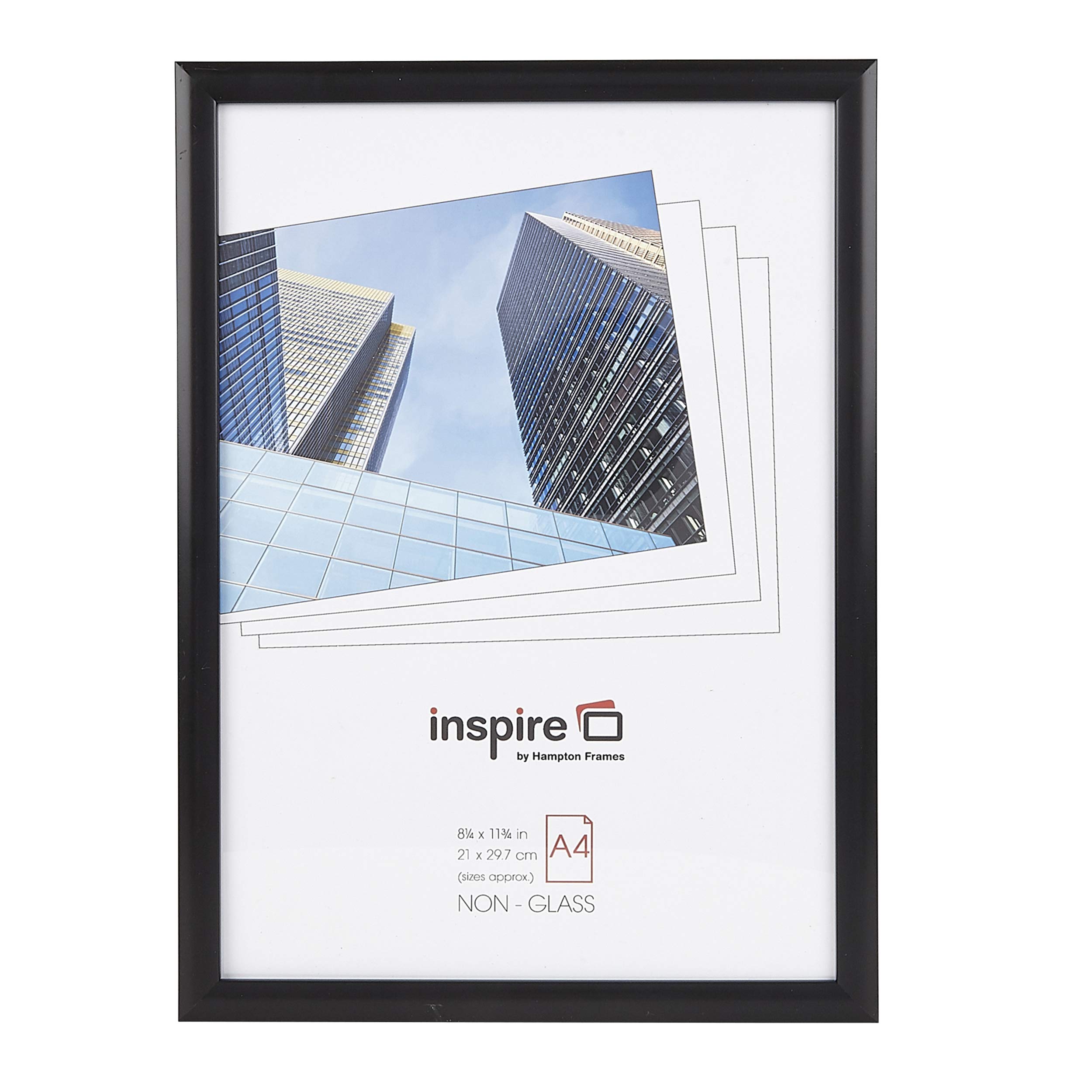 Hampton Frames Poster Frame, Black, A4 (21x29.7cm)