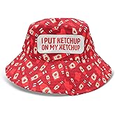 GOOFBALLS Ketchup Bottle Novelty Bucket Hat – Funny Summer Hat for Men & Women, Quirky Retro Style for Beach, Festivals & Everyday Fun