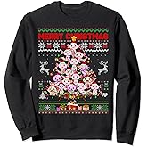 Cute Axolotl Christmas Tree Ugly Sweater Kids Men Women Sweatshirt
