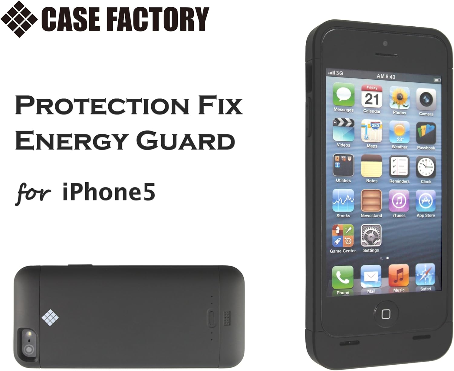 Amazon Case Factory Iphone Se 5s 5 専用 バッテリーケース Protection Fix Energy Guard 00mah Energy Guard ブラック 家電 カメラ オンライン通販