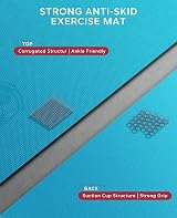 HAPBEAR Large Yoga Mat 7x5ft 8mm Non-Slip Extra Thick Home Gym view 4